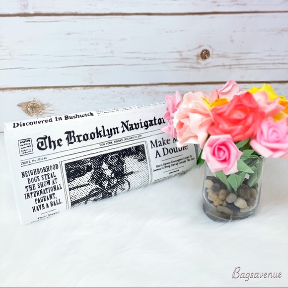 Kate spade newspapers glitzy ritzy clutch grey - Picture 2 of 8